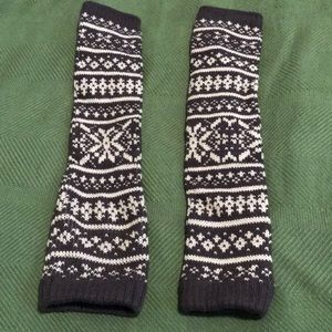 Gray leg warmers